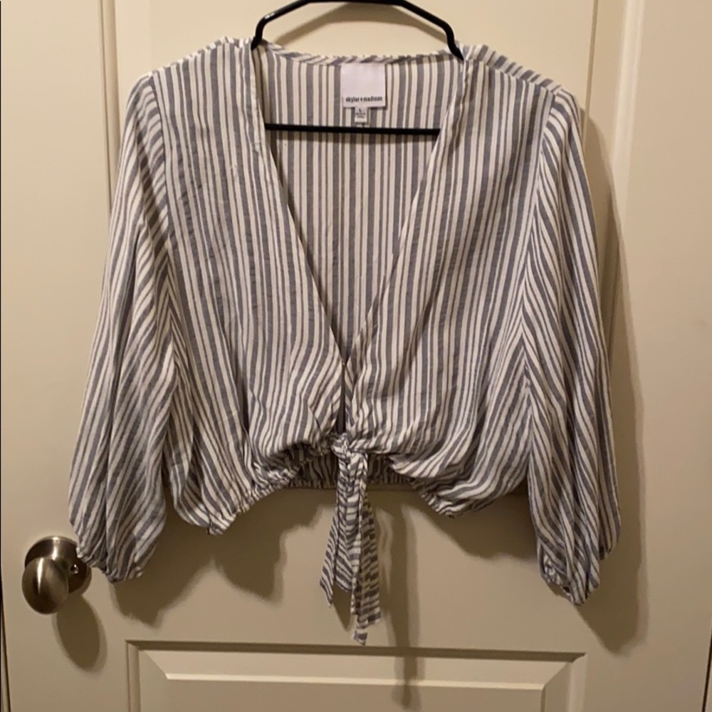 Striped top size large